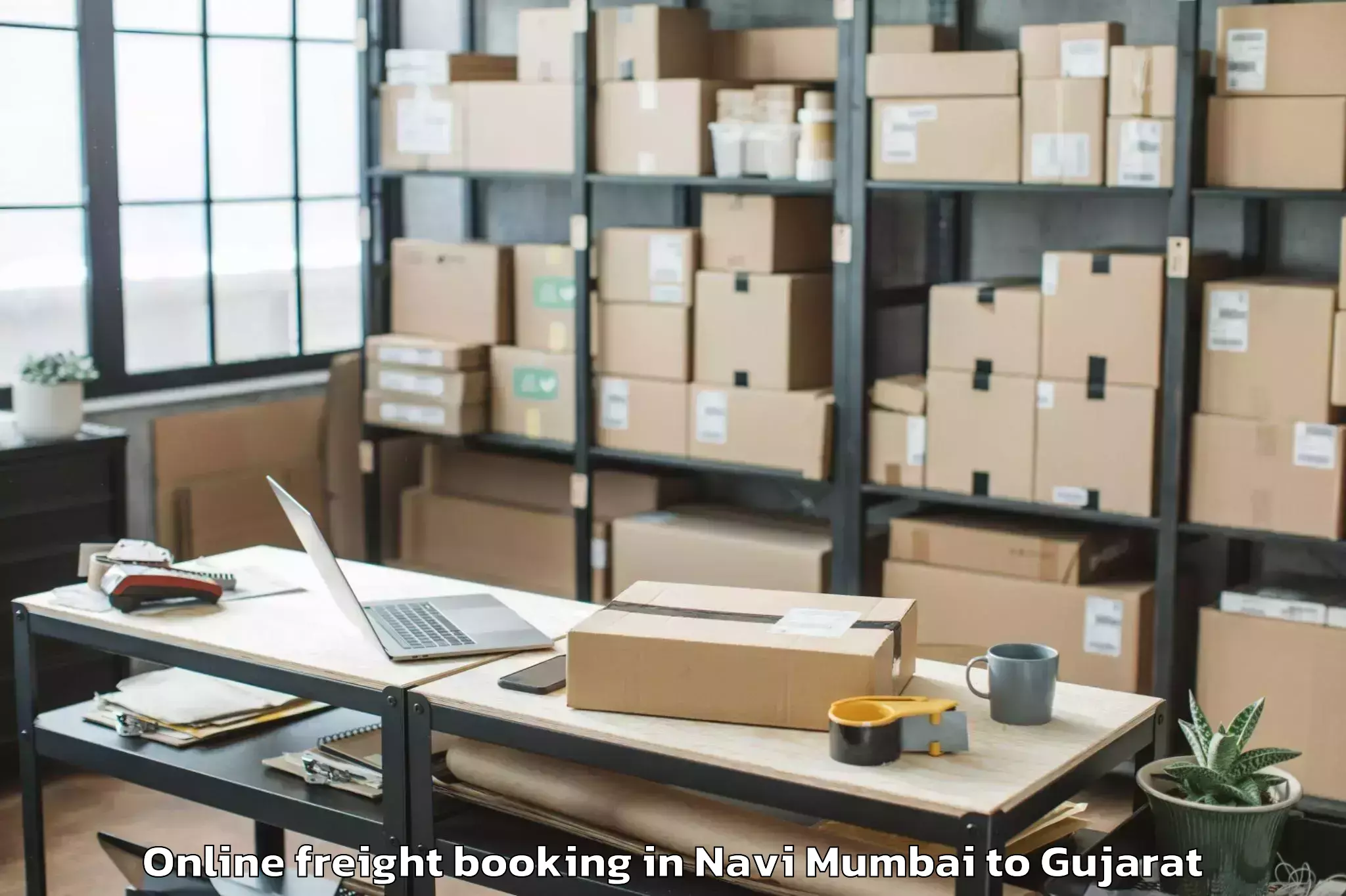 Navi Mumbai to Olpad Online Freight Booking Booking